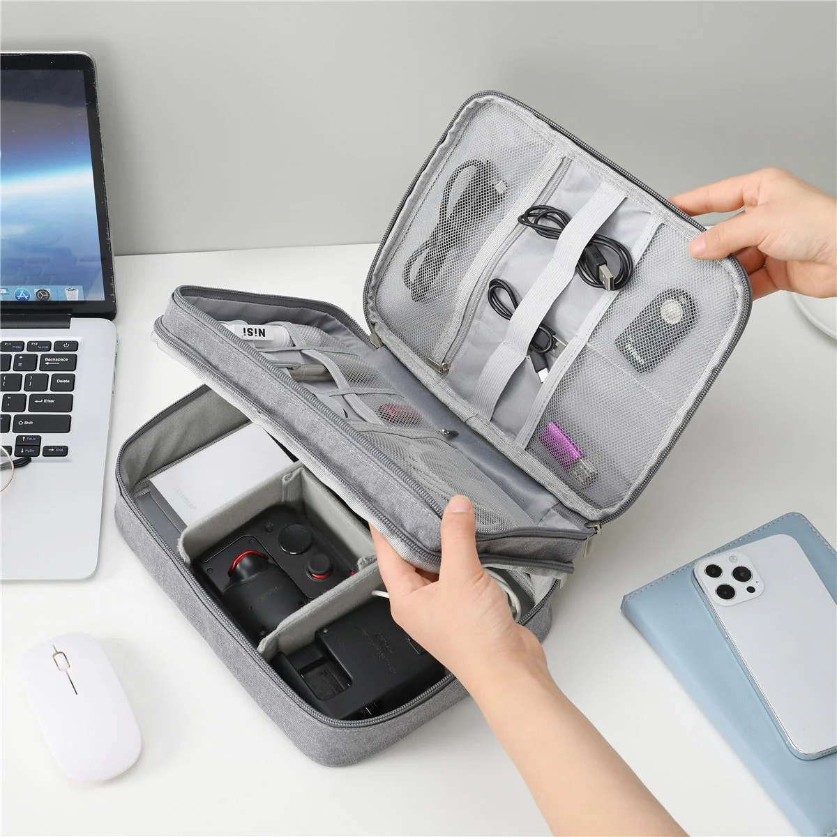 3 Layer Portable Waterproof Accessories Organizer Storage Bag 1