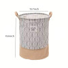 Two-Tone Foldable Laundry Basket – Life With Leaves Pattern 6